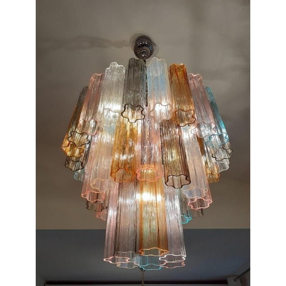 Image 1 of Lampadario contemporaneo in vetro di Murano Sputnik multicolore, stile Mazzega