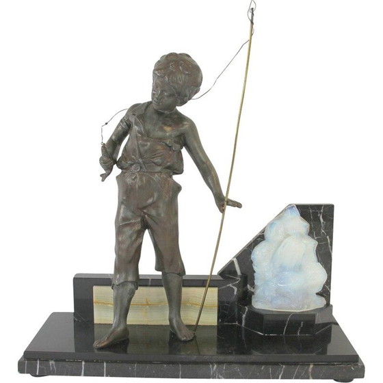 Image 1 of Lampada vintage Art Déco in calamina patina, 1930