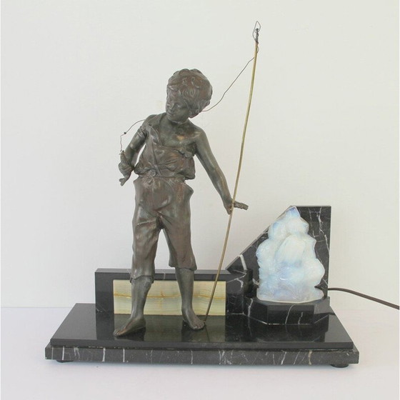 Image 1 of Lampada vintage Art Déco in calamina patina, 1930