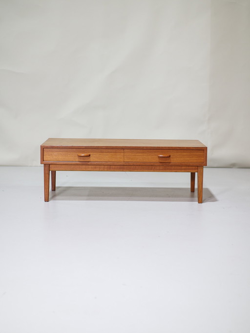 Low Sideboard TV Furniture Teak Danish