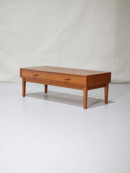 Low Sideboard TV Furniture Teak Danish