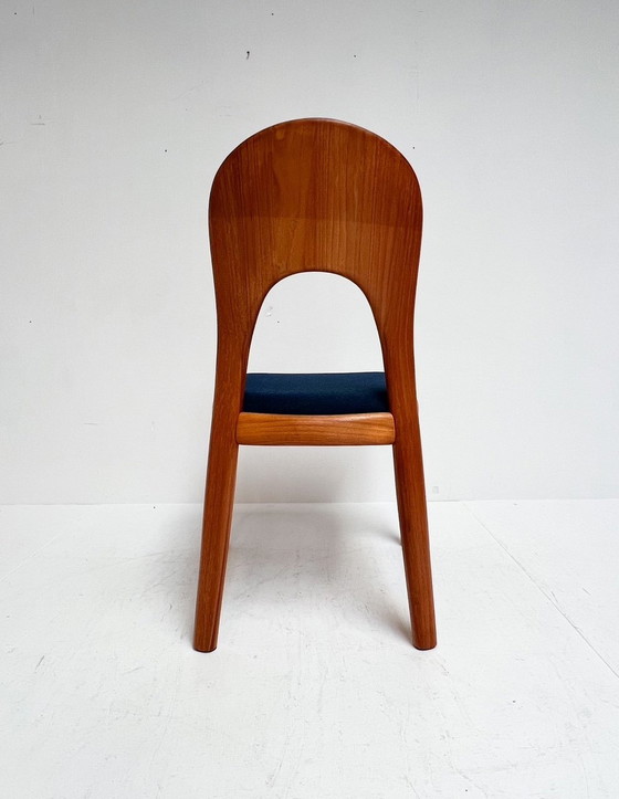 Image 1 of 4x Koefoed Hornslet chairs by John Mortensen Blue, 1960'S