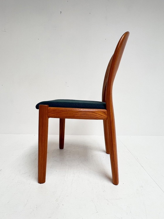 Image 1 of 4x Koefoed Hornslet chairs by John Mortensen Blue, 1960'S