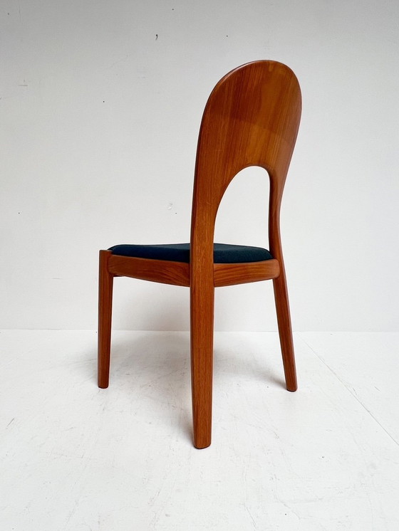 Image 1 of 4x Koefoed Hornslet chairs by John Mortensen Blue, 1960'S