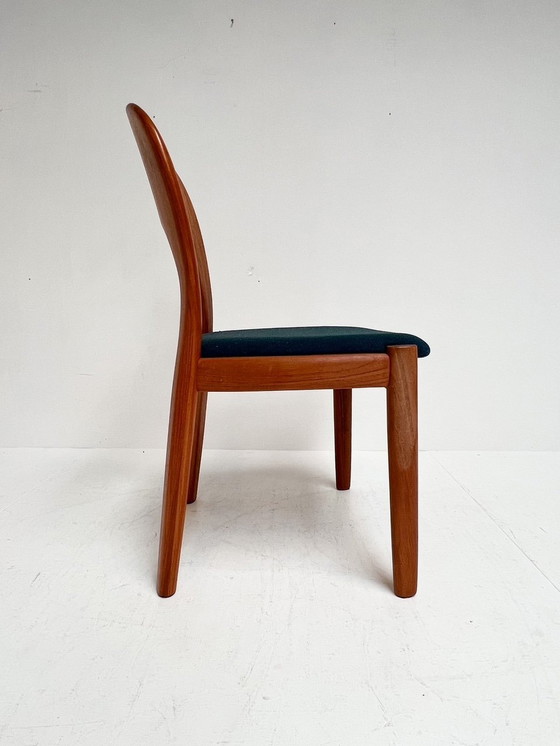 Image 1 of 4x Koefoed Hornslet chairs by John Mortensen Blue, 1960'S