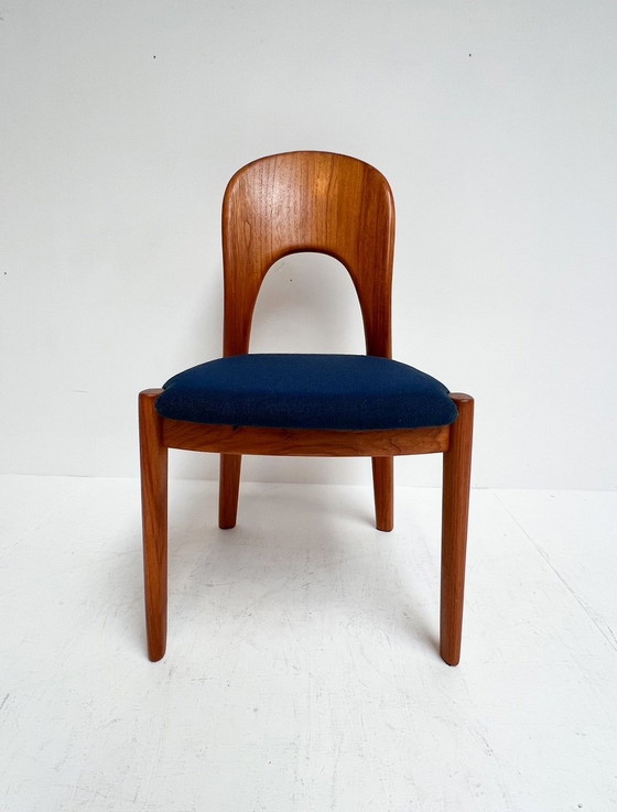 Image 1 of 4x Koefoed Hornslet chairs by John Mortensen Blue, 1960'S