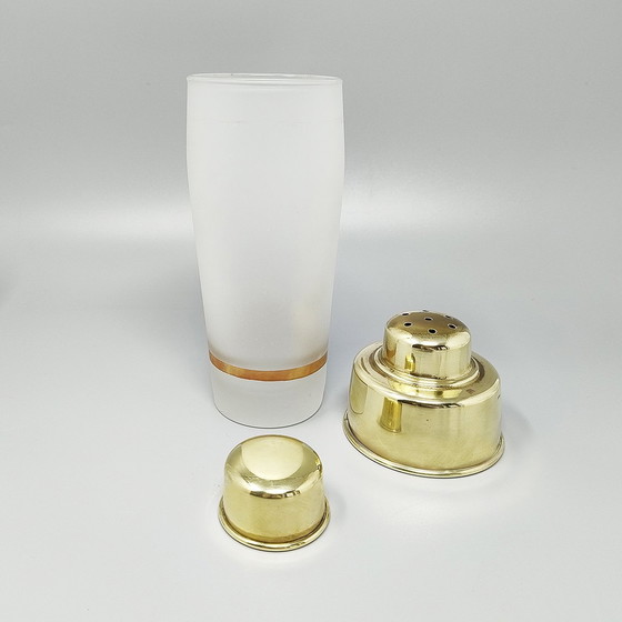 Image 1 of 1960S Stunning Cocktail Shaker Set With Four Glasses. Made In Italy