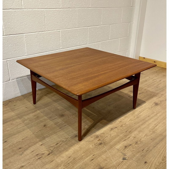 Image 1 of Vintage square teak coffee table by Karl Erik Ekselius and J O Carlsson for Vetlanda, 1950.