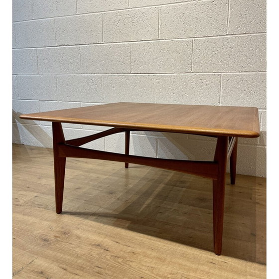 Image 1 of Vintage square teak coffee table by Karl Erik Ekselius and J O Carlsson for Vetlanda, 1950.