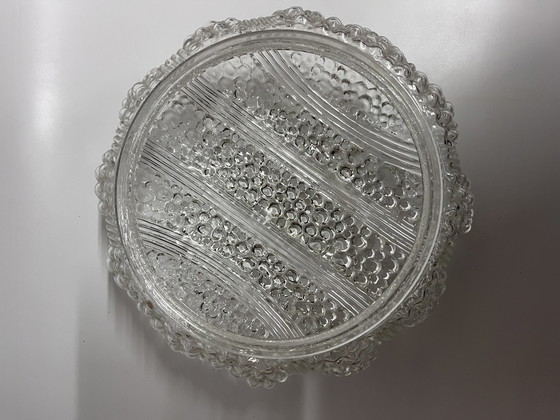 Image 1 of Lumisec Mid - Century Ceiling / Wall Light Clear Bubble Glass 60s