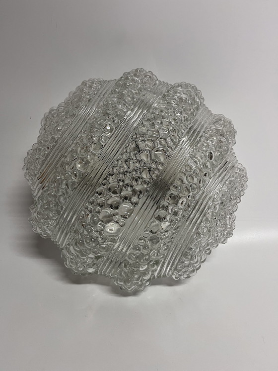 Image 1 of Lumisec Mid - Century Ceiling / Wall Light Clear Bubble Glass 60s
