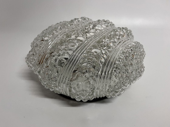 Image 1 of Lumisec Mid - Century Ceiling / Wall Light Clear Bubble Glass 60s