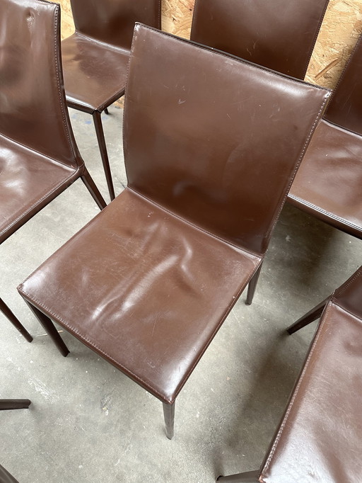 8x Zanotta chairs