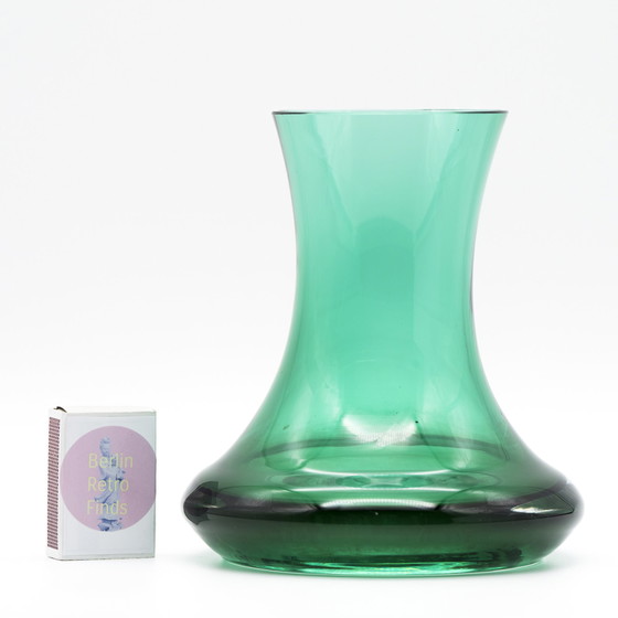 Image 1 of Kristallglaswerk Hirschberg Crystal Glass Vase Duo Retro Space-age Pop-art Green