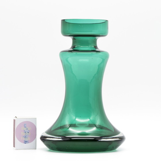 Image 1 of Kristallglaswerk Hirschberg Vase en verre cristal Duo Retro Space-age Pop-art Vert