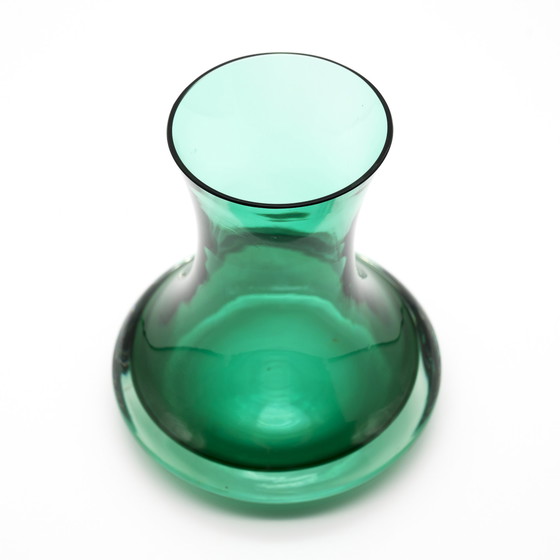 Image 1 of Kristallglaswerk Hirschberg Crystal Glass Vase Duo Retro Space-age Pop-art Green