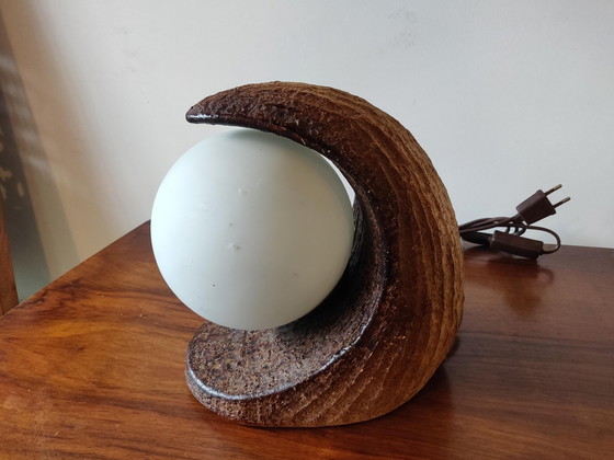 Image 1 of 80s wave shaped lamp stone