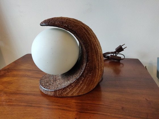 Image 1 of 80s wave shaped lamp stone