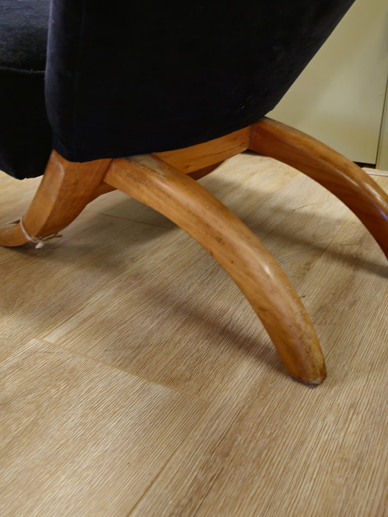 Image 1 of Poltrona Congo vintage Theo Ruth blu scuro 