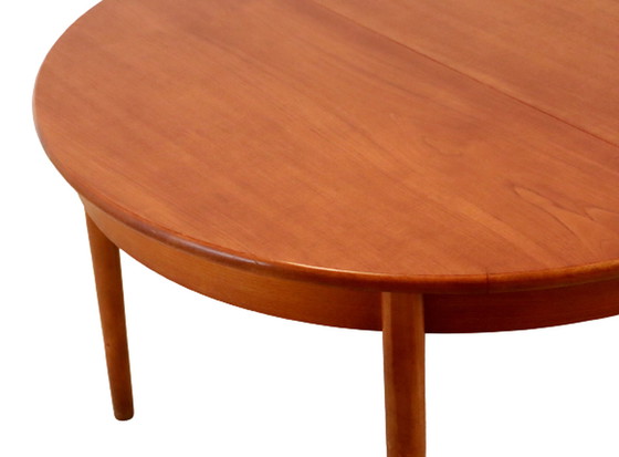 Image 1 of Vintage Jentique round dining table table de salle à manger extensible 'Stanley'