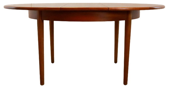 Image 1 of Vintage Jentique round dining table table de salle à manger extensible 'Stanley'