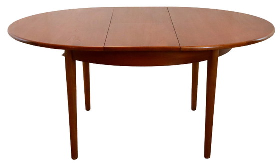 Image 1 of Vintage Jentique round dining table table de salle à manger extensible 'Stanley'