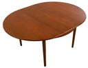 Vintage Jentique round dining table table de salle à manger extensible 'Stanley'