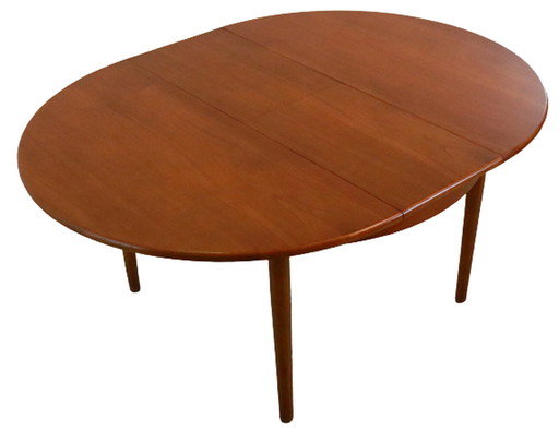 Vintage Jentique round dining table table de salle à manger extensible 'Stanley'