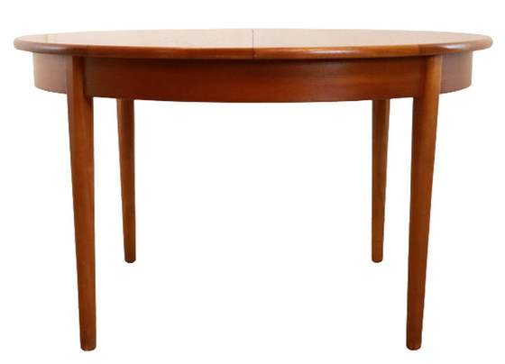 Image 1 of Vintage Jentique round dining table table de salle à manger extensible 'Stanley'