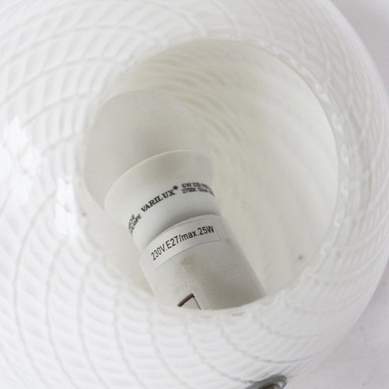 Image 1 of Round Glass Lamp with Swirl Pattern