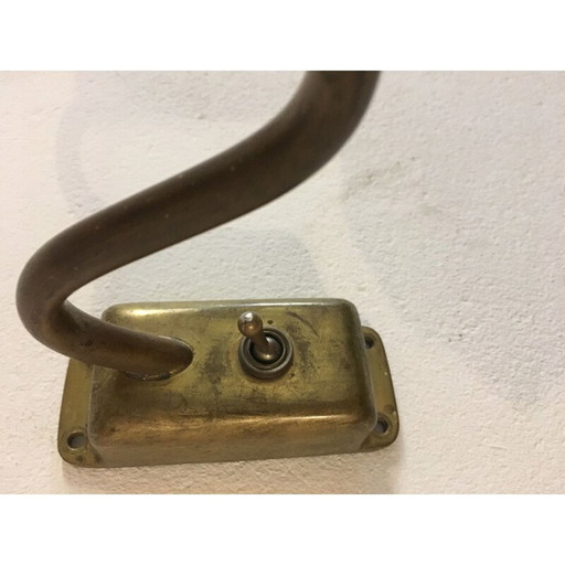 Vintage brass wall lamp 1950