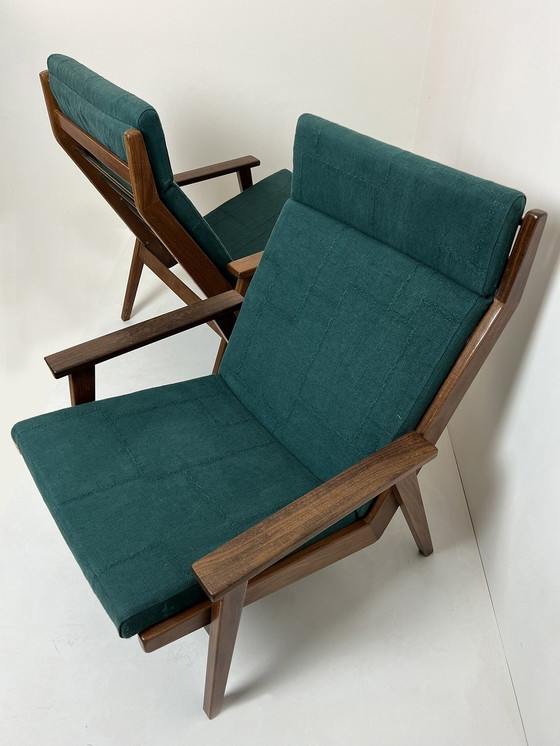 Image 1 of 2 Lotus Rob Parry Armchairs, Reupholstered