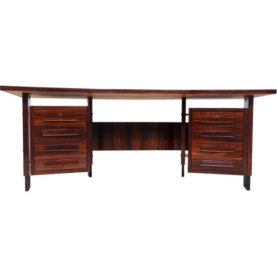 Image 1 of Mid-century Italian dining table in metal and glass, 1970s