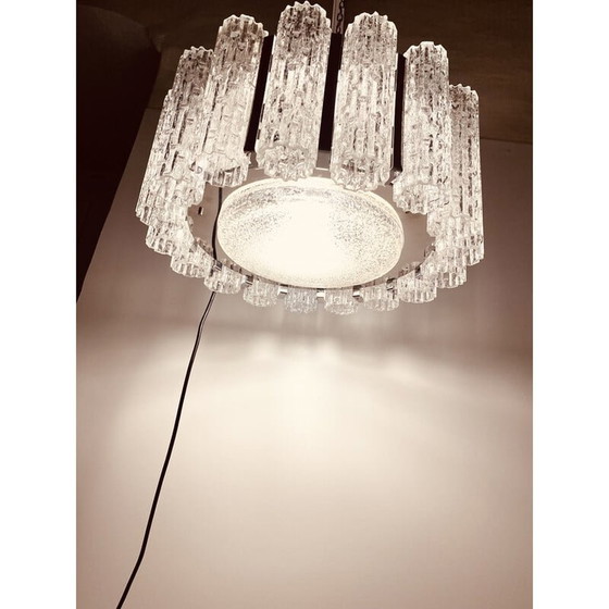 Image 1 of Vintage Murano glass chandelier by Barovier and Toso, Italy 1960s