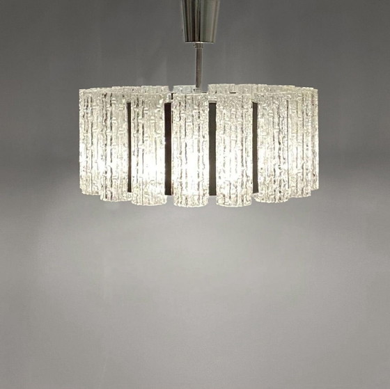 Image 1 of Vintage Murano glass chandelier by Barovier and Toso, Italy 1960s
