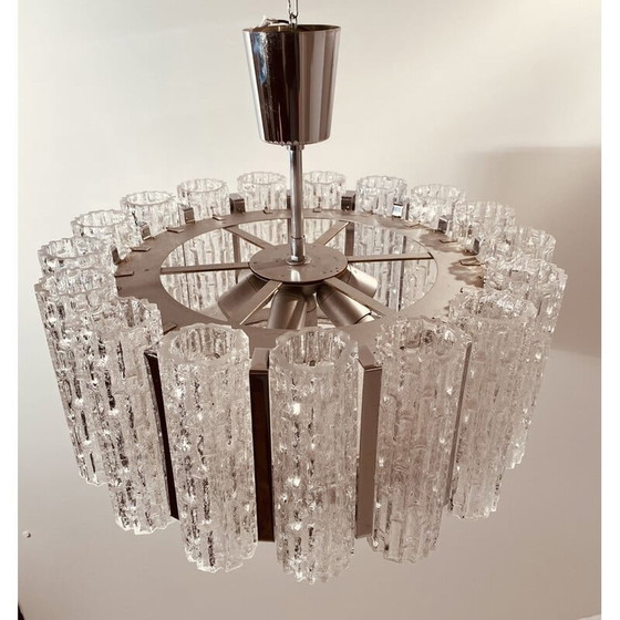 Image 1 of Vintage Murano glass chandelier by Barovier and Toso, Italy 1960s