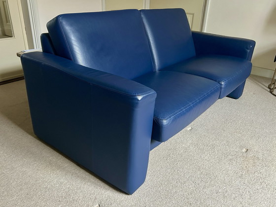 Image 1 of Framati Design 2-Seater Blue Leather Sofa