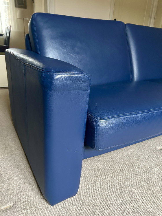 Image 1 of Framati Design 2-Seater Blue Leather Sofa