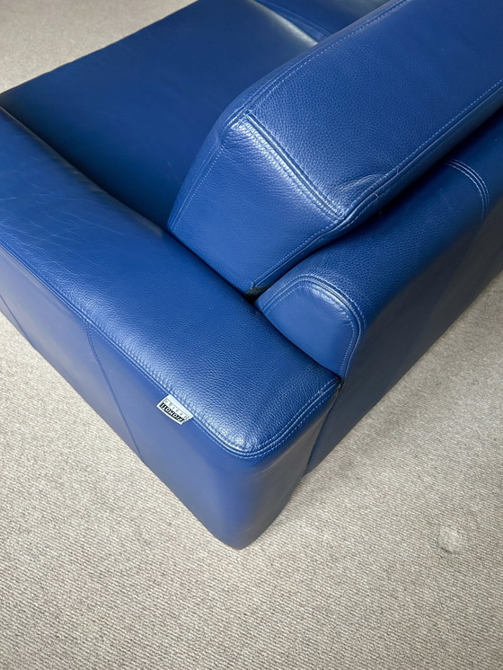 Image 1 of Framati Design 2-Seater Blue Leather Sofa