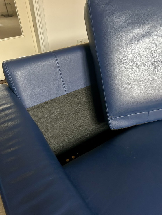 Image 1 of Framati Design 2-Seater Blue Leather Sofa