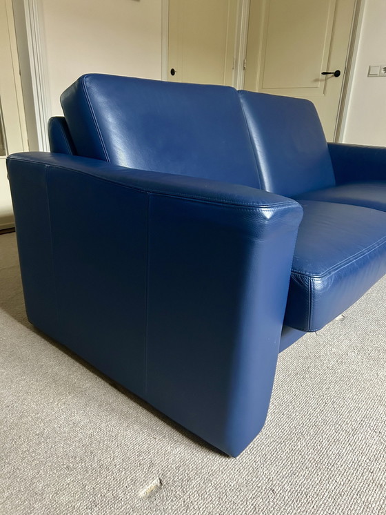 Image 1 of Framati Design 2-Seater Blue Leather Sofa