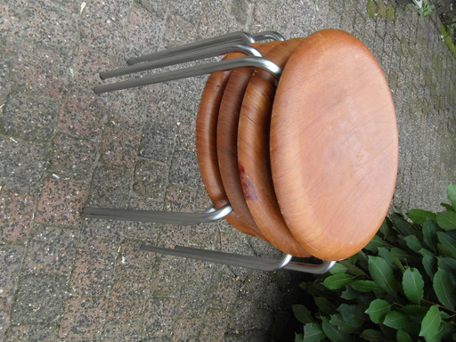 4x Dot stools by Arne Jacobsen for Fritz Hansen