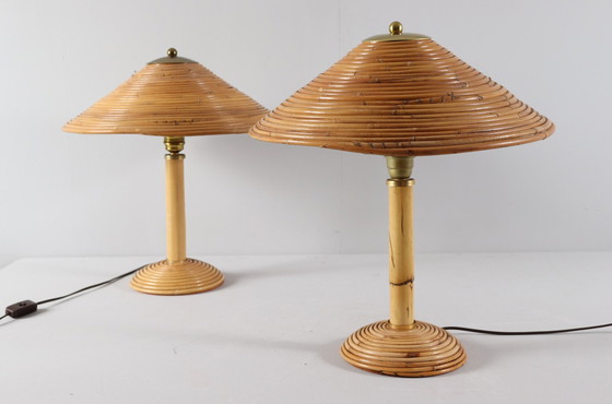 Image 1 of  Set of 2 table lamps/lamps by Vivai Del Sud, Italy, 1960s