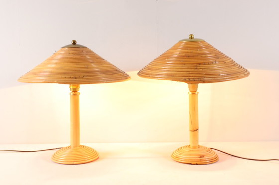 Image 1 of  Set of 2 table lamps/lamps by Vivai Del Sud, Italy, 1960s