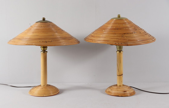 Image 1 of  Set of 2 table lamps/lamps by Vivai Del Sud, Italy, 1960s