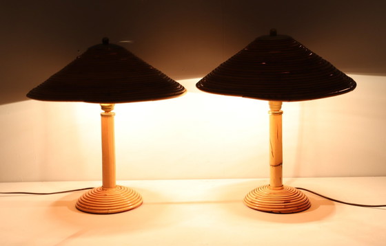 Image 1 of  Set of 2 table lamps/lamps by Vivai Del Sud, Italy, 1960s