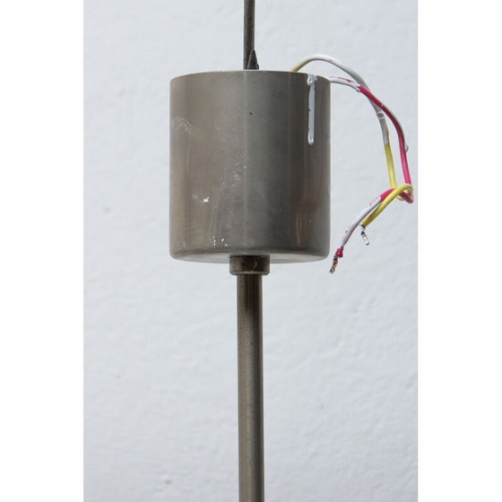 Image 1 of Vintage glass and chrome steel suspension by Kamenický Šenov, Czechoslovakia 1970