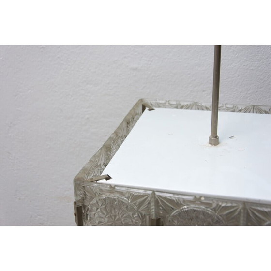 Image 1 of Vintage glass and chrome steel suspension by Kamenický Šenov, Czechoslovakia 1970