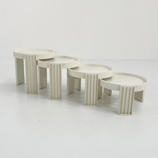 Set Of Marema Nesting Tables By Gianfranco Frattini For Cassina, 1960S