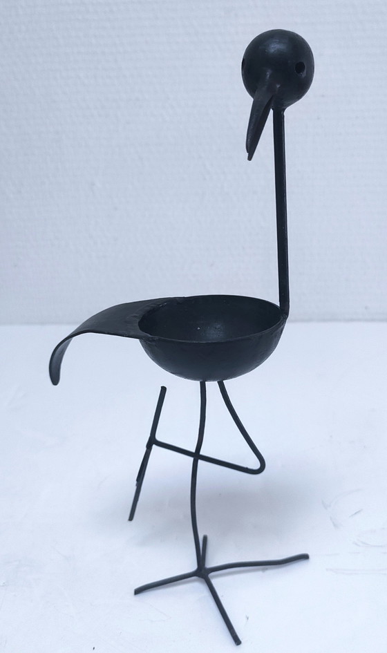 Image 1 of Baguier Oiseau Métal Années 60